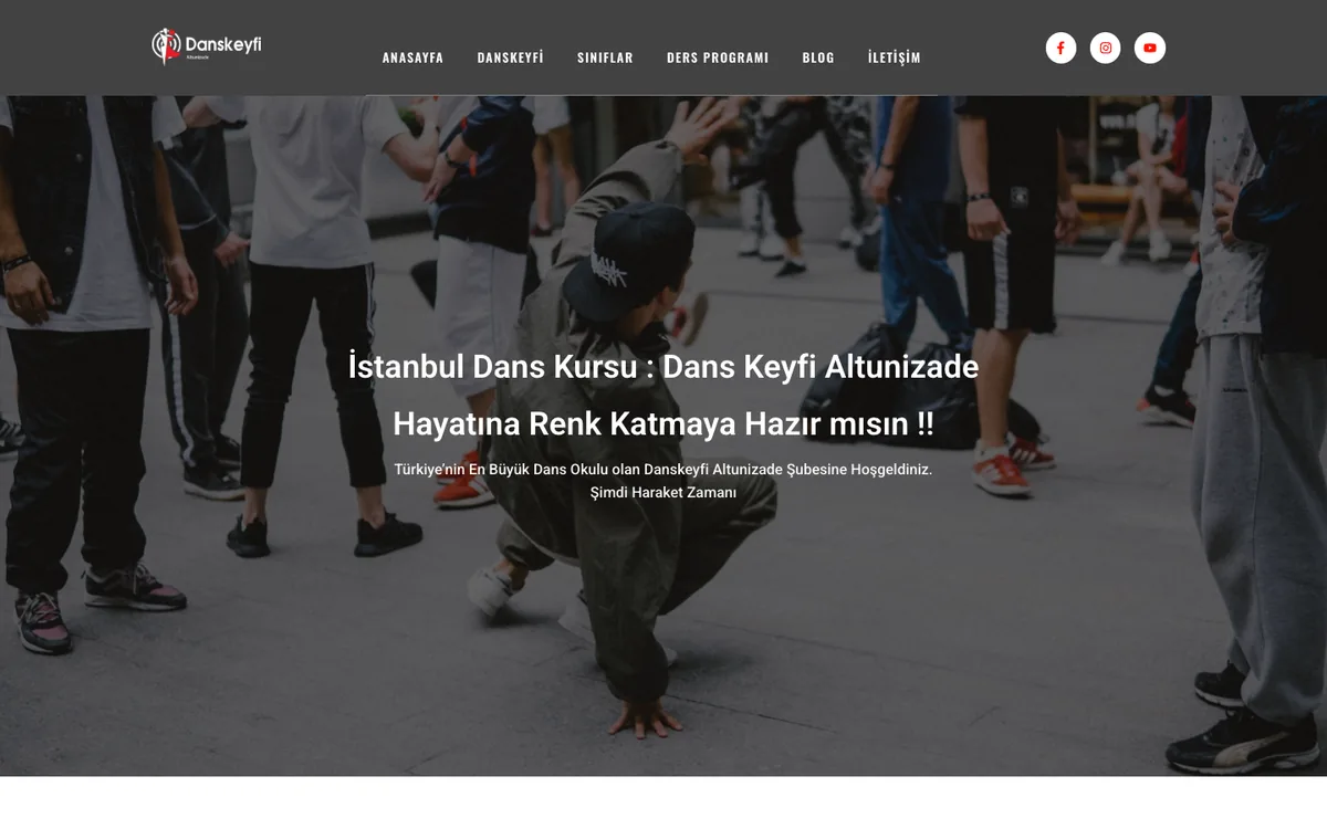 Danskeyfi Altunizade web sitesinin masaüstü görünümü